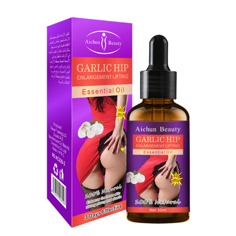 Aichun Beauty Garlic Hip Enlargement Lifting Essential Oil – Body Firming &amp; Enhancement Oil (30ml)