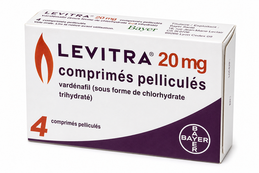 Levitra 20mg Tablets (Vardenafil) – Erectile Dysfunction Treatment (4 Tablets Pack)